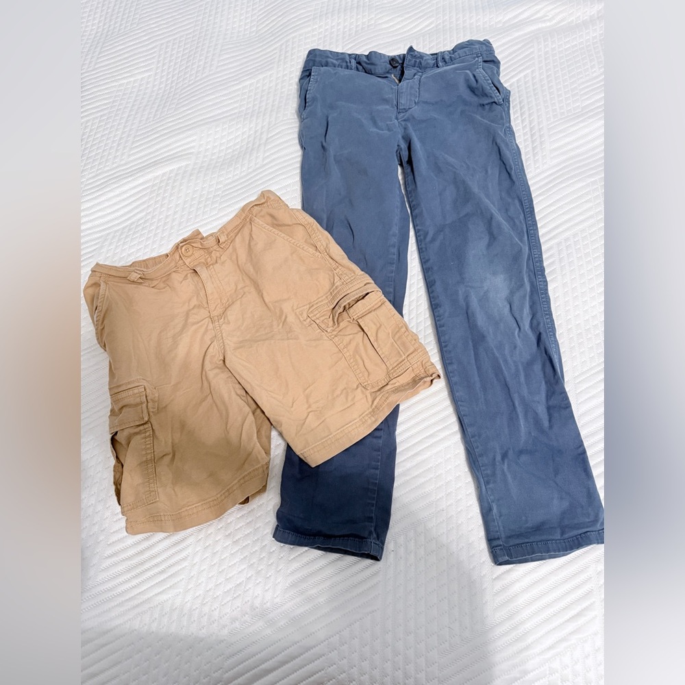Khaki Pants and shorts bundle size 10 Boys Nordstrom Band art class -